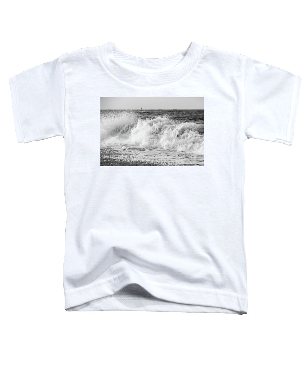 Beach Toddler T-Shirt featuring the photograph Eqypt Beach Waves by Ann-Marie Rollo