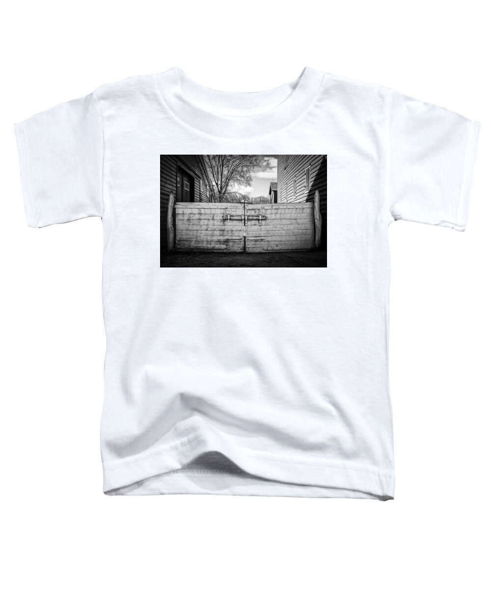 Farm Toddler T-Shirt featuring the photograph Farm Gate by Steve Stanger
