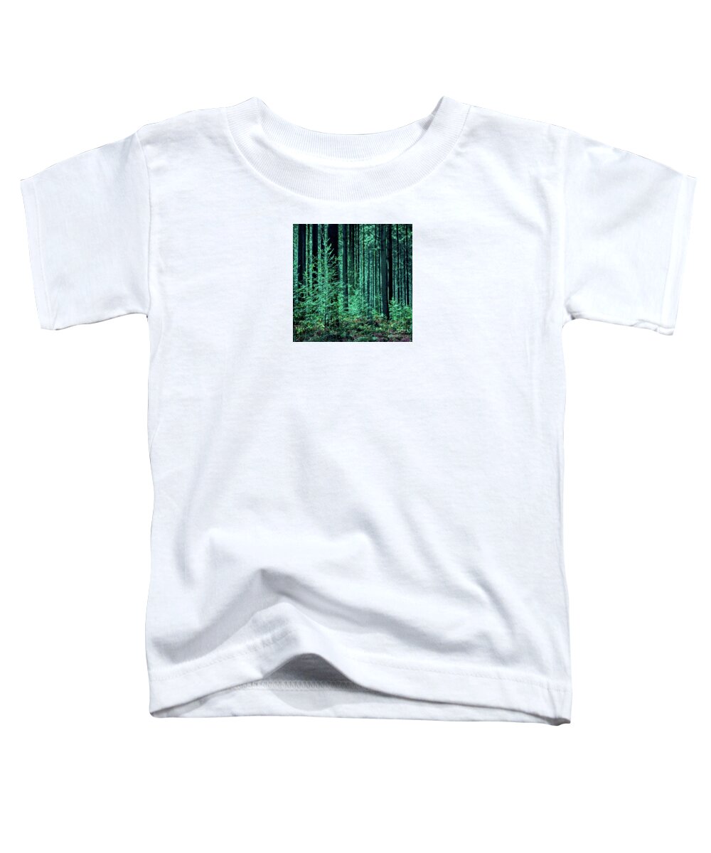 Forest Toddler T-Shirt featuring the digital art Forest Emerald by Corinne Carroll