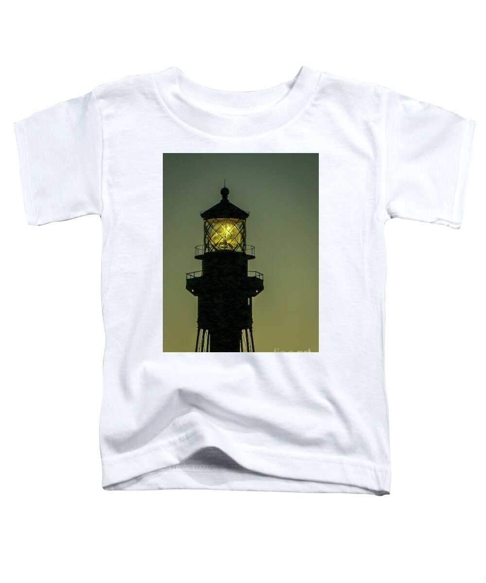 Lighthouse Toddler T-Shirt featuring the photograph Fresnel Lens Glow by Tom Claud