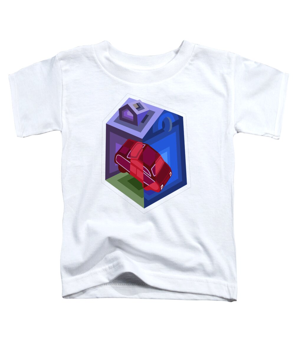 Garage Toddler T-Shirt featuring the digital art Garage 1 by Myron Belfast