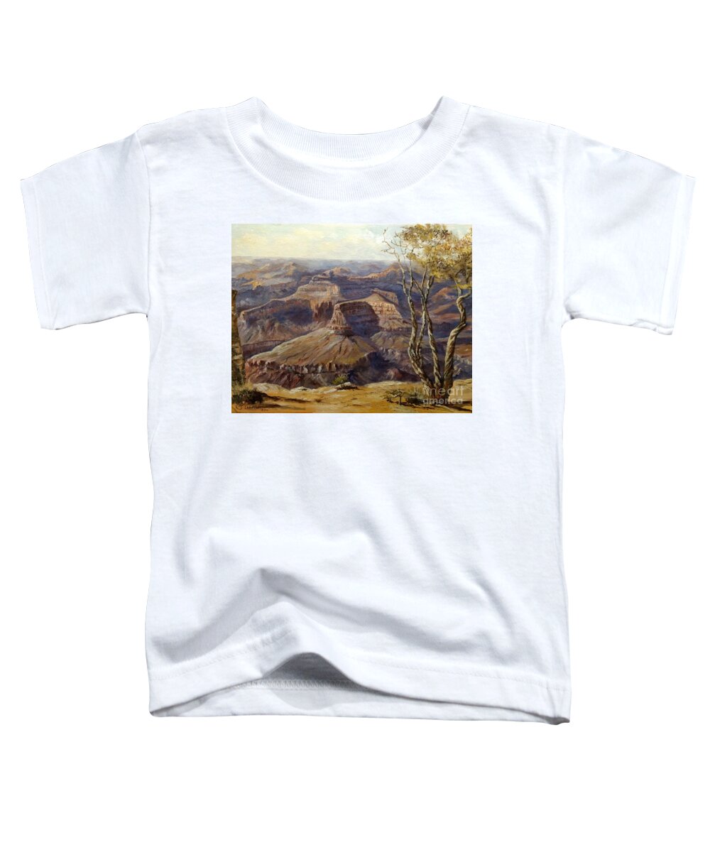 Grand Canyon Toddler T-Shirt featuring the painting Grand Canyon by Lee Piper