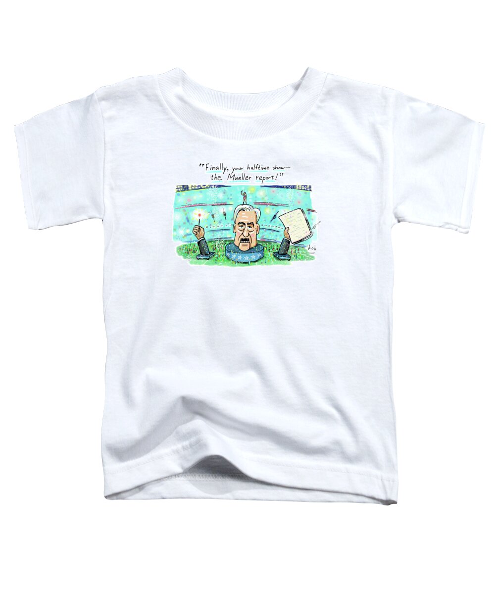 Captionless Toddler T-Shirt featuring the drawing Halftime Show by Bob Eckstein