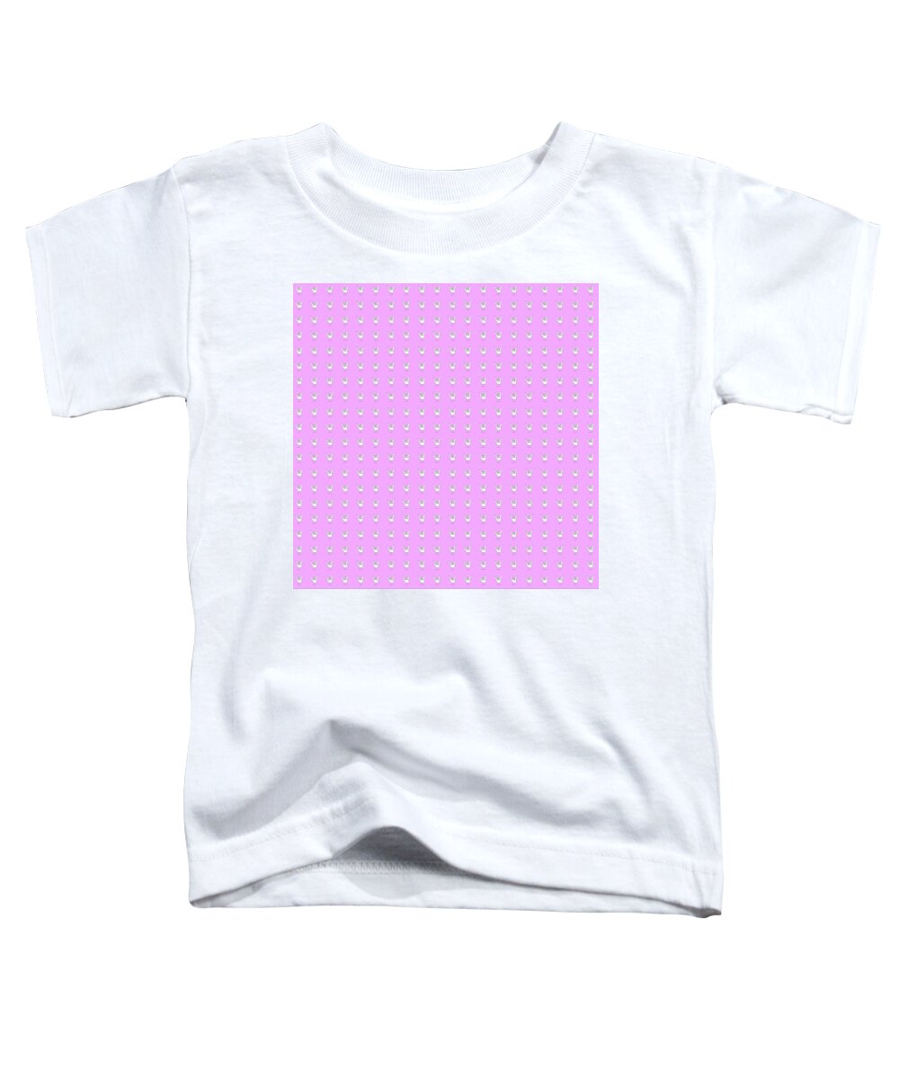 Line Art Toddler T-Shirt featuring the drawing Hang 10 Pink by Ashley Rice