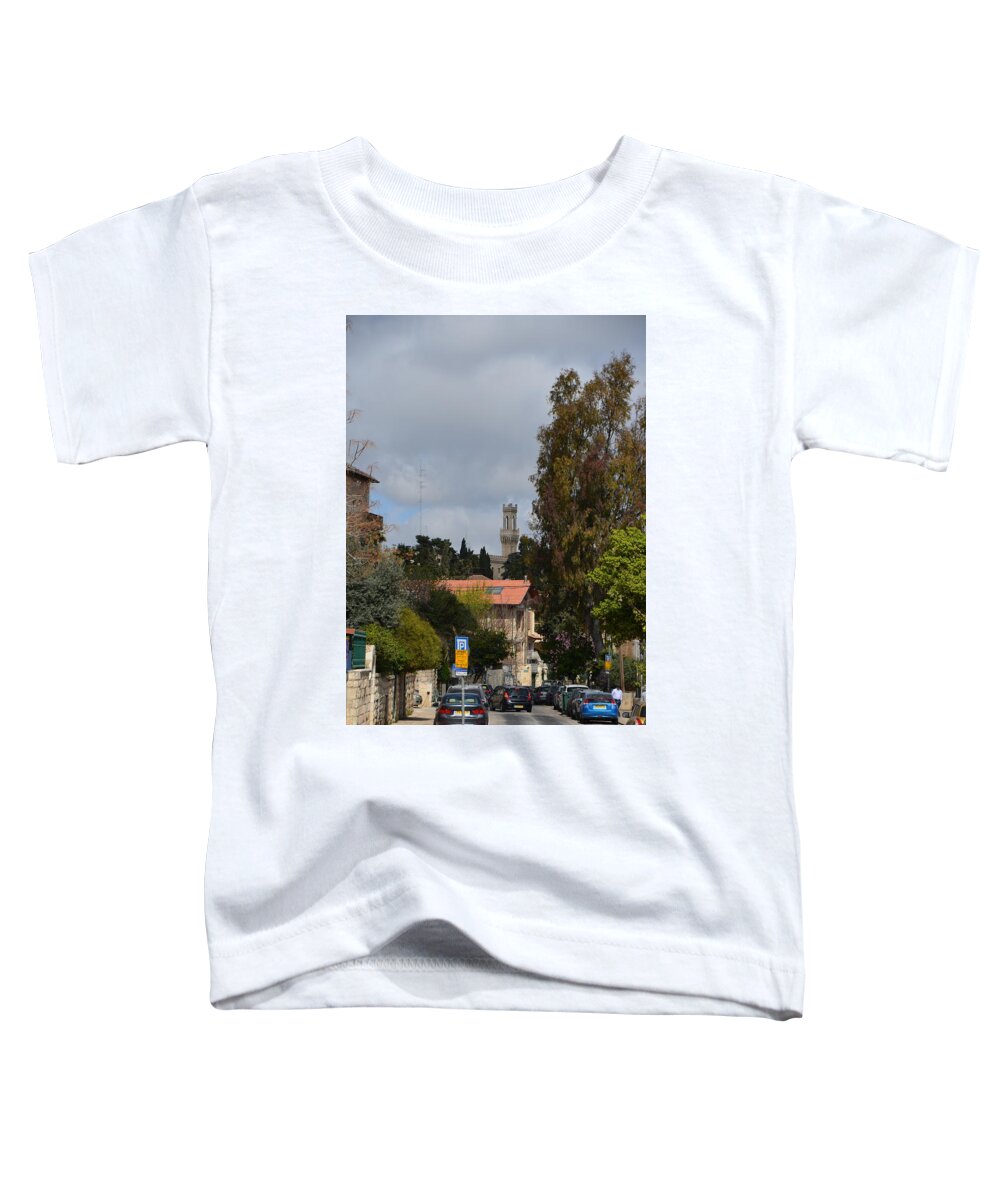 Jerusalem Toddler T-Shirt featuring the photograph Jerusalem - Morasha Neighborhood - Rehov HaAyin Het by Alex Vishnevsky