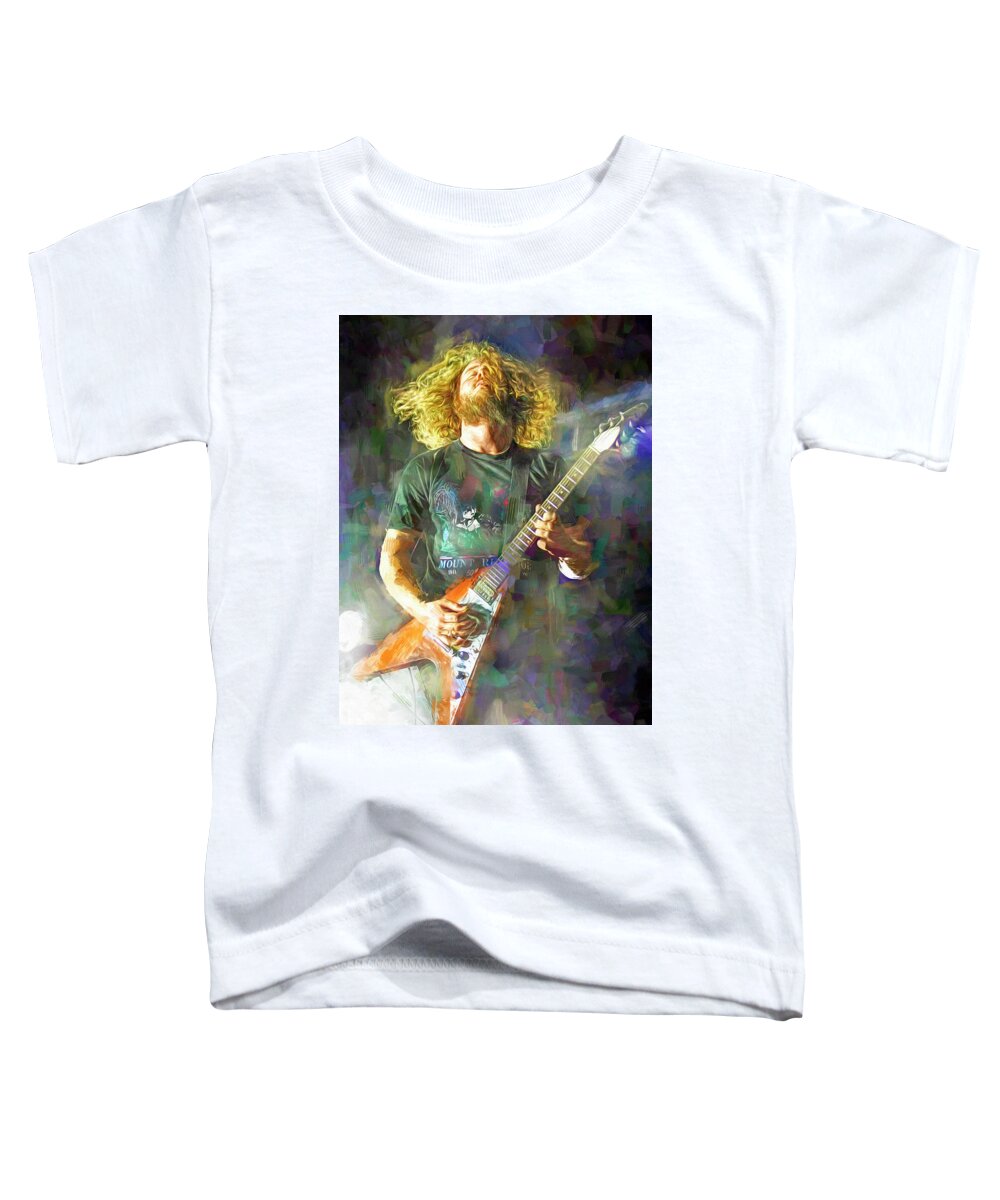 Jim James Toddler T-Shirt featuring the mixed media Jim James My Morning Jacket by Mal Bray