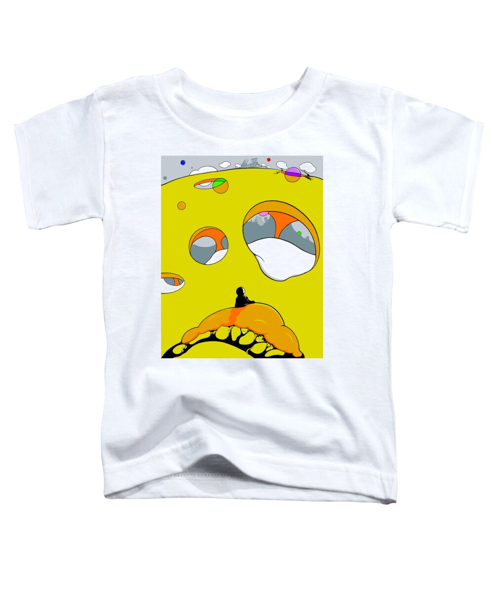 Yellow Toddler T-Shirt featuring the drawing Jonah by Craig Tilley