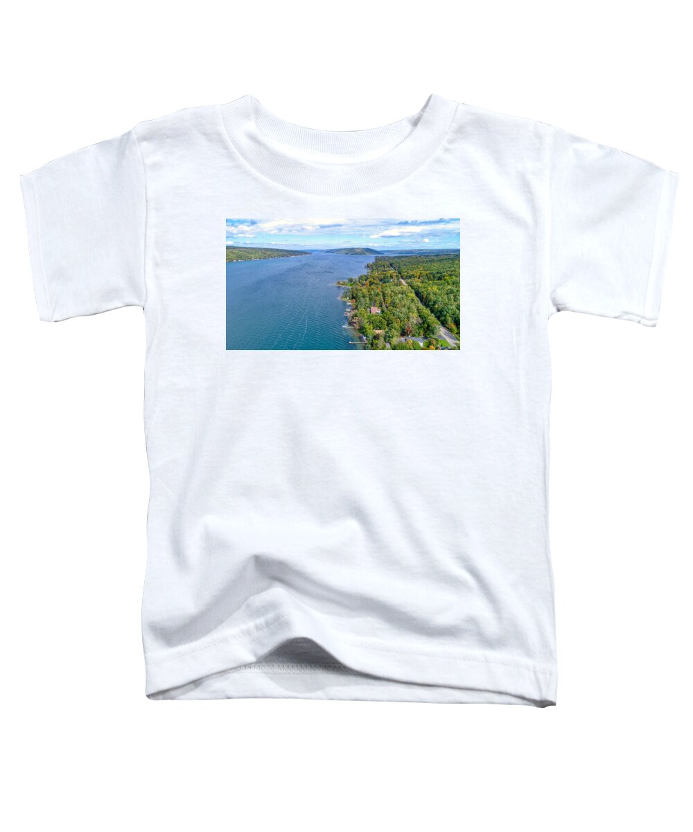 Finger Lakes Toddler T-Shirt featuring the photograph Keuka Center Point by Anthony Giammarino