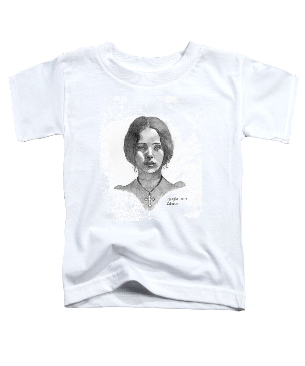 Lebusca Toddler T-Shirt featuring the drawing Lebusca by Ray Agius