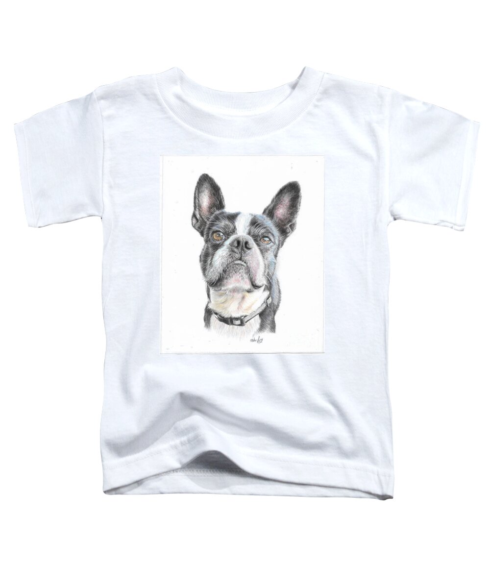 Pet Toddler T-Shirt featuring the drawing LEO by Mike Ivey