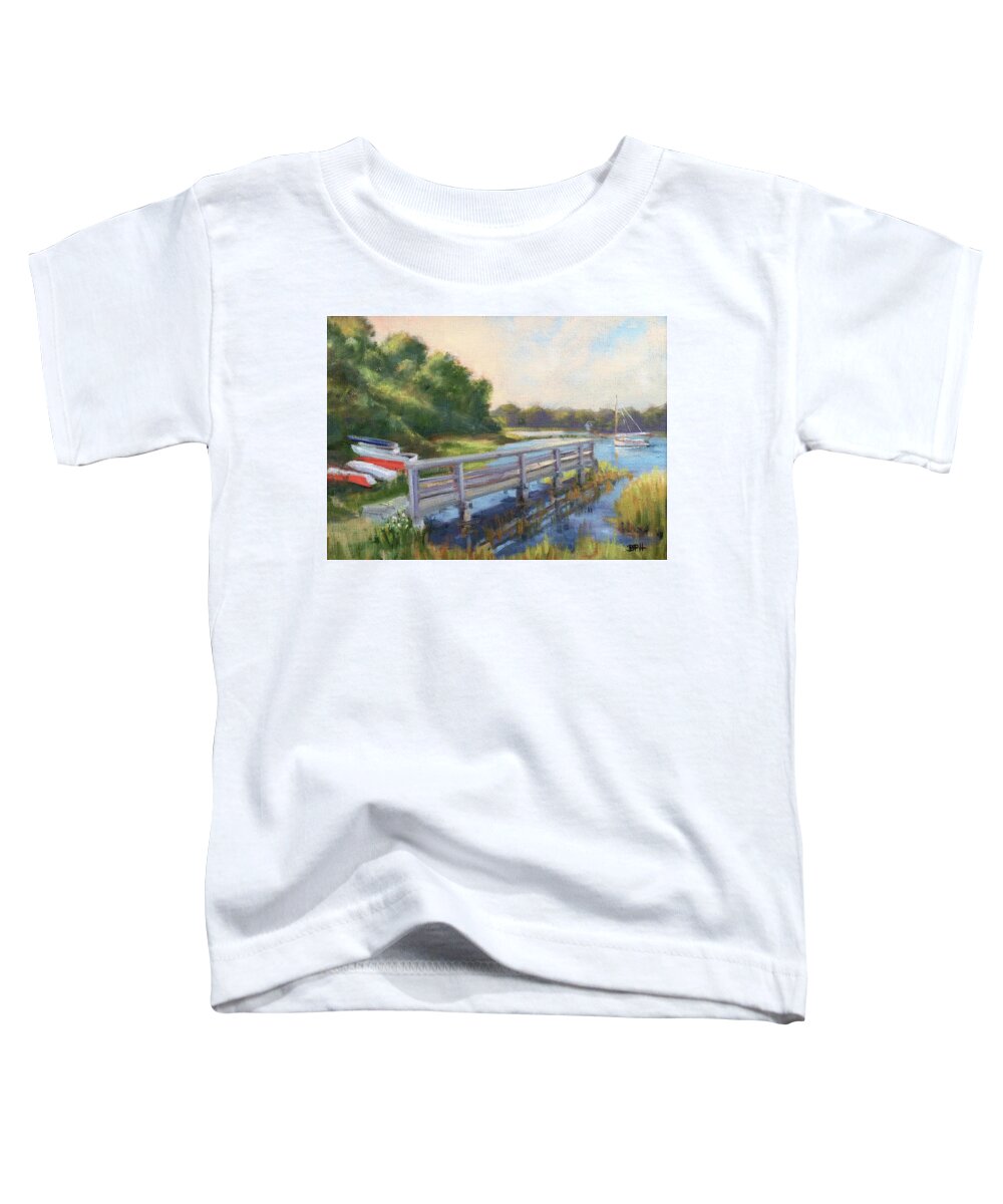 Cape Cod Sunset Toddler T-Shirt featuring the painting Magic Hour by Barbara Hageman