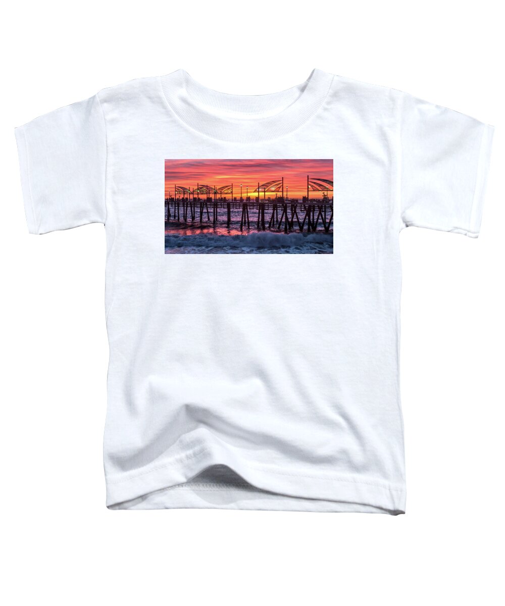 Redondo Beach Pier Toddler T-Shirt featuring the photograph Magic Sunset by Craig Brewer