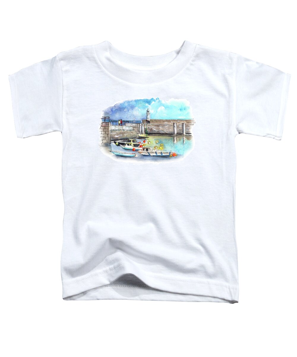 Travel Toddler T-Shirt featuring the painting Mevagissey 01 by Miki De Goodaboom