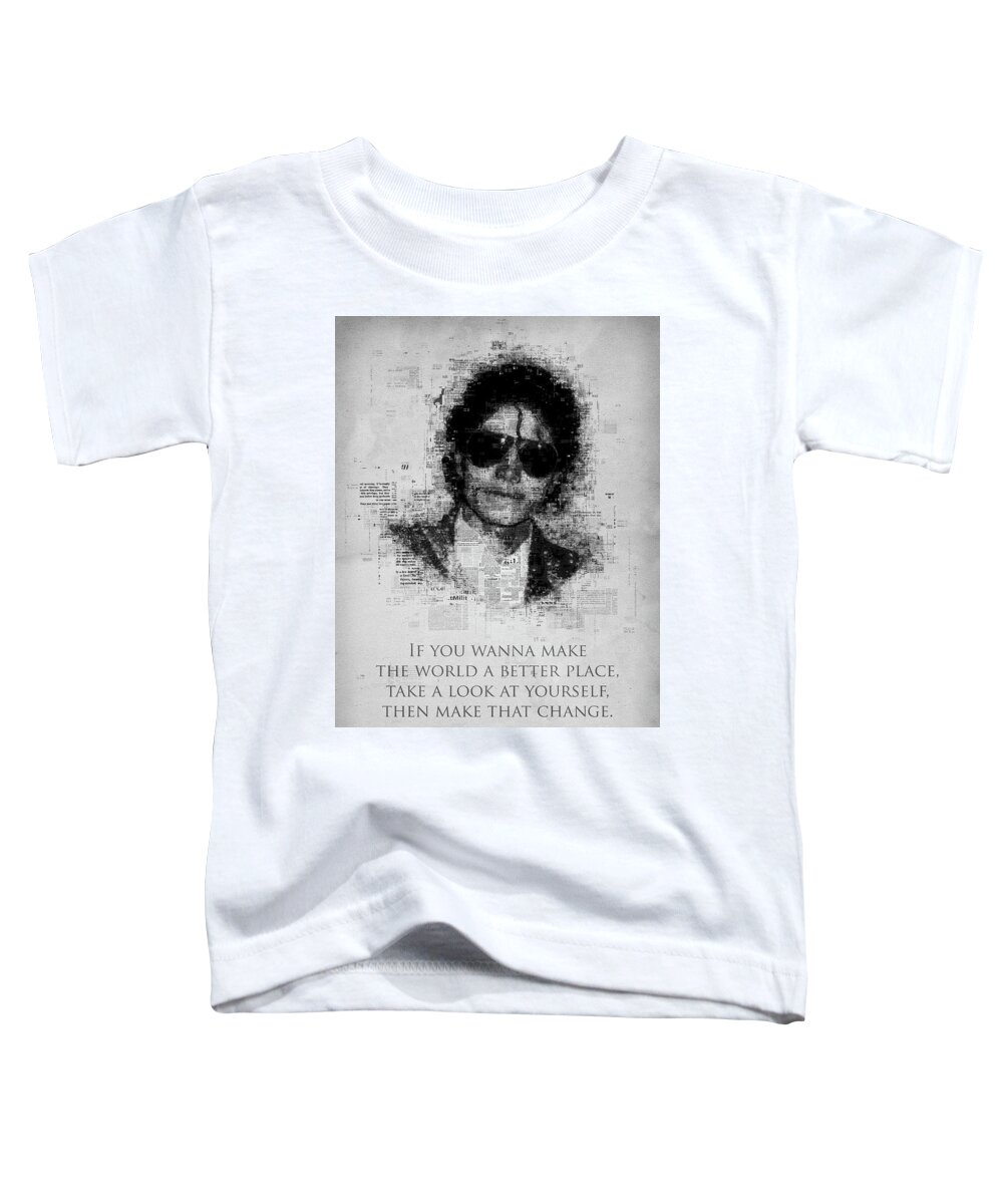 Michael Toddler T-Shirt featuring the digital art Michael Jackson by Gab Fernando