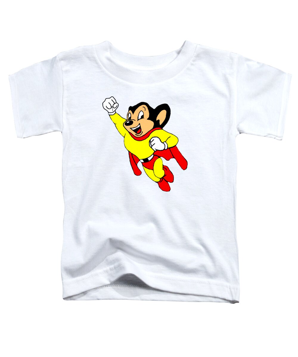Mouse Toddler T-Shirt featuring the mixed media Mighty Mouse Small But Mighty by Movie Poster Prints