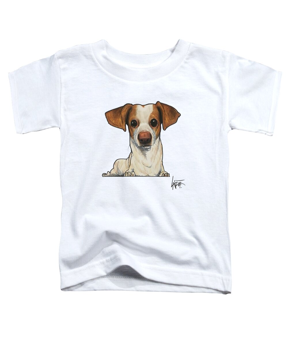 Mireles Toddler T-Shirt featuring the drawing Mireles The Doggie Dog Dog by John LaFree