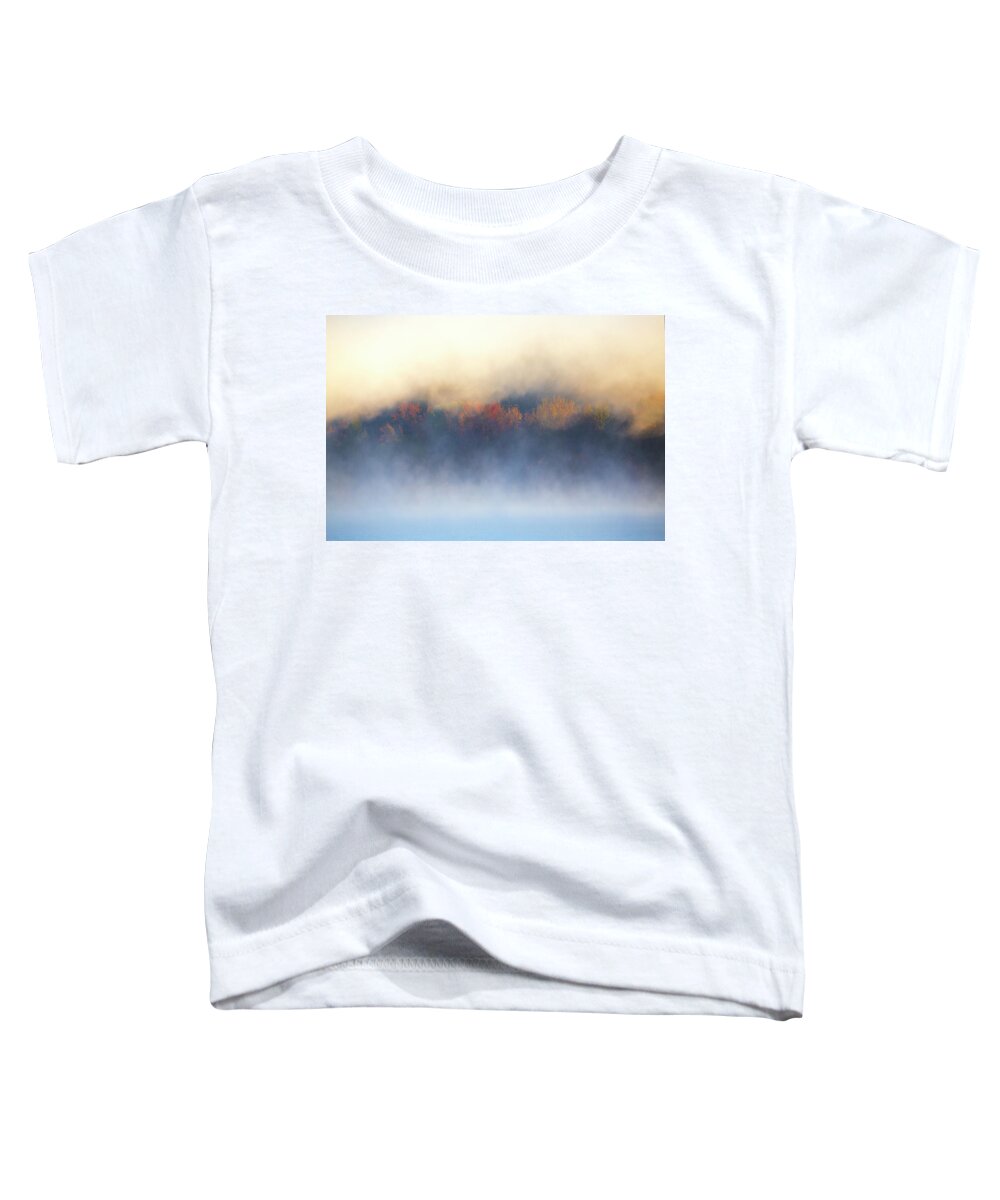 Misty Toddler T-Shirt featuring the photograph Misty Autumn Morning by White Mountain Images