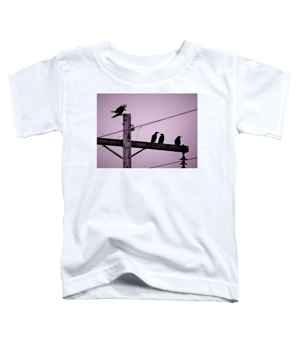 - Morning Meeting Toddler T-Shirt featuring the photograph - Morning Meeting by THERESA Nye