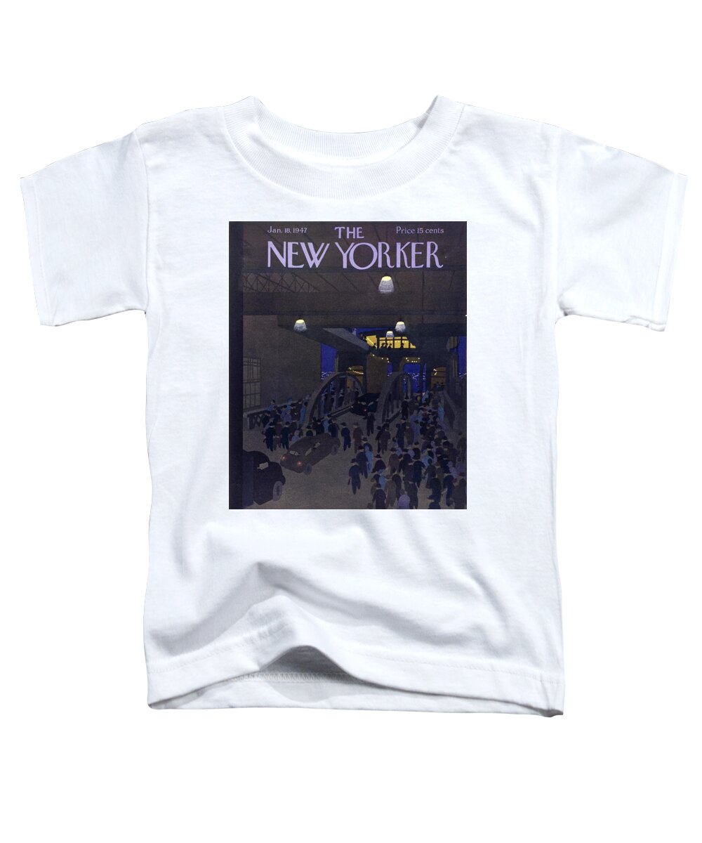 Illustration Toddler T-Shirt featuring the painting New Yorker January 18, 1947 by Arthur K Kronengold