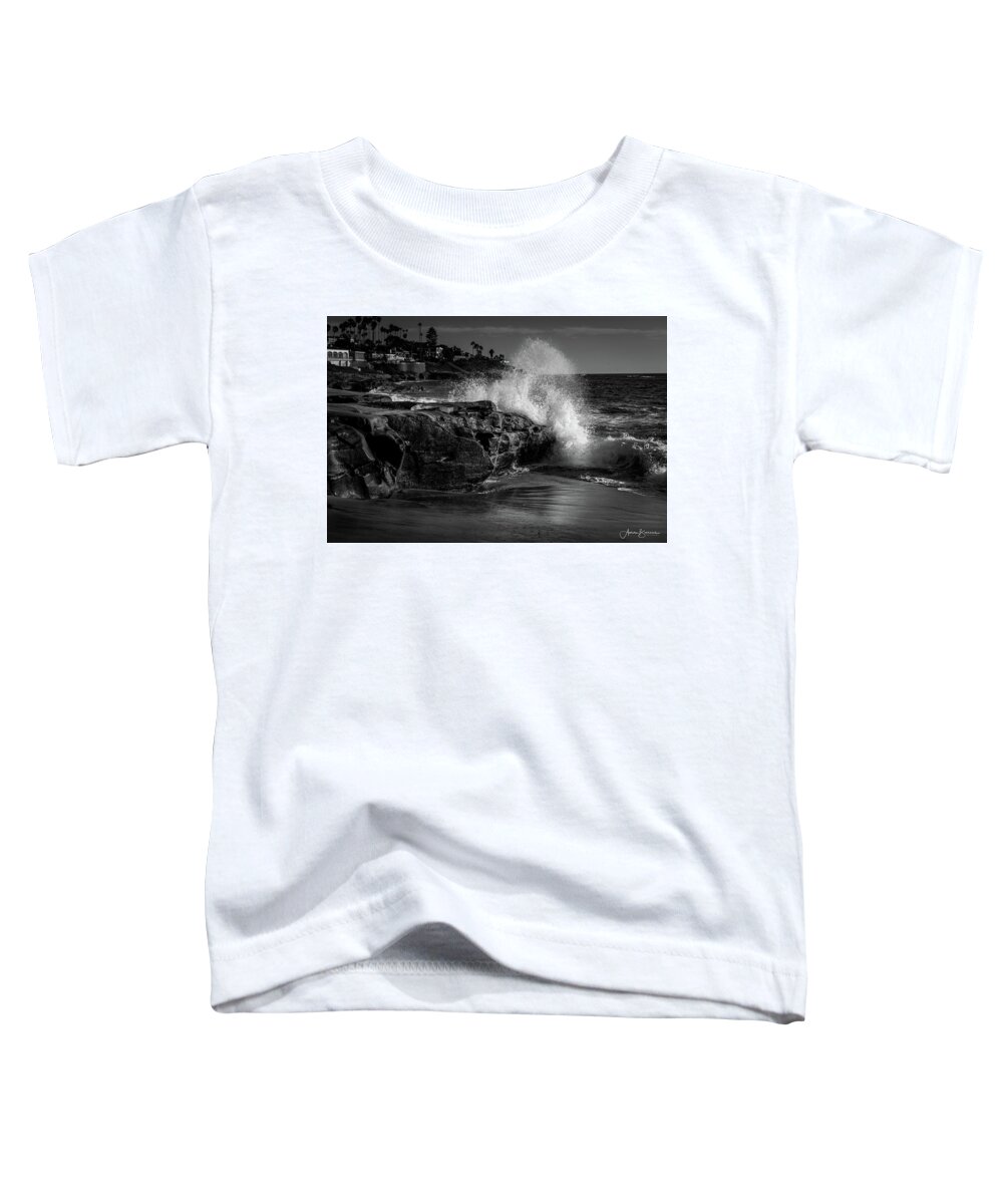 Beach Toddler T-Shirt featuring the photograph Ocean Sprays by Aaron Burrows