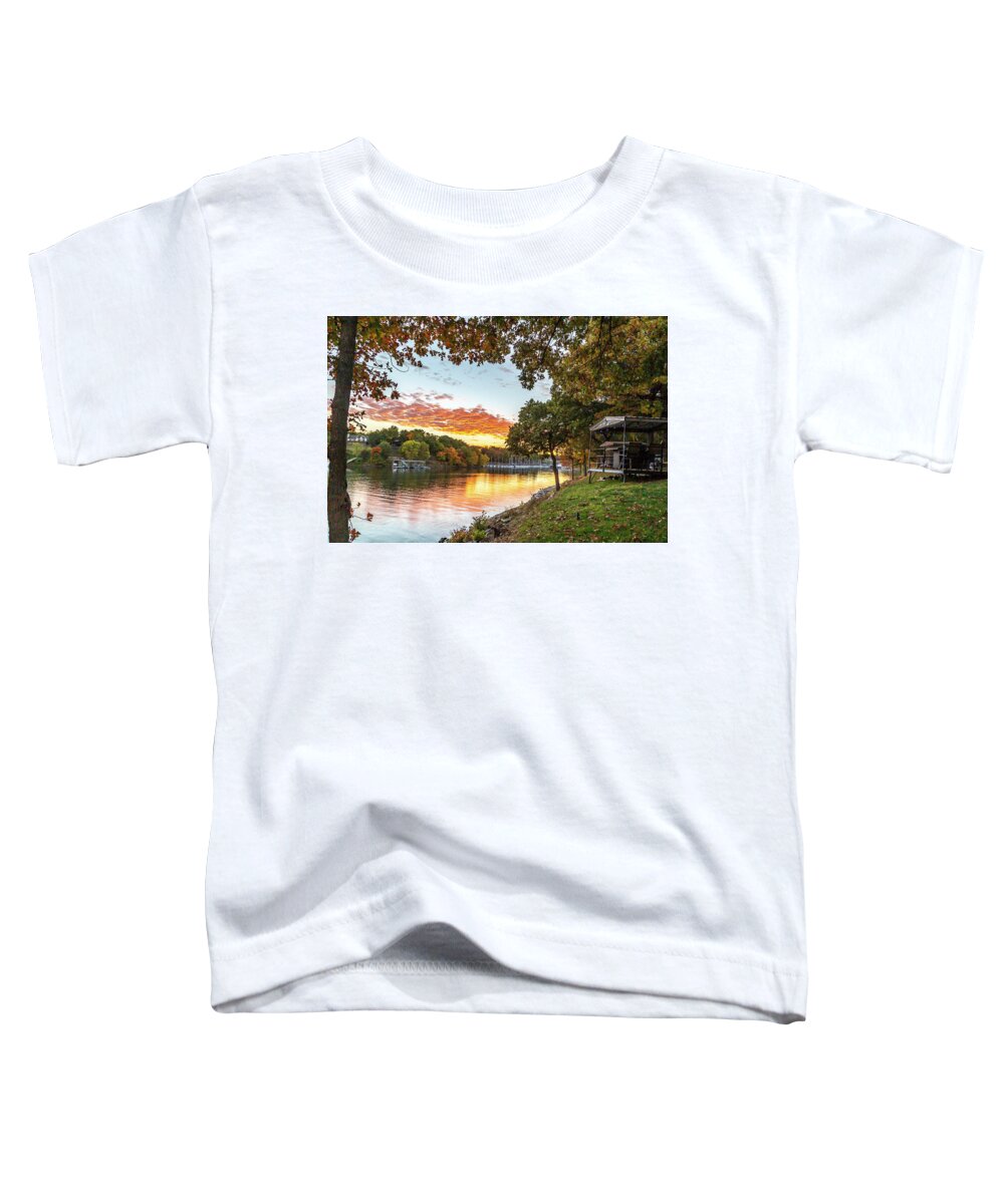 Scotty's Cove Toddler T-Shirt featuring the photograph October Sunset Scotty's Cove by David Wagenblatt
