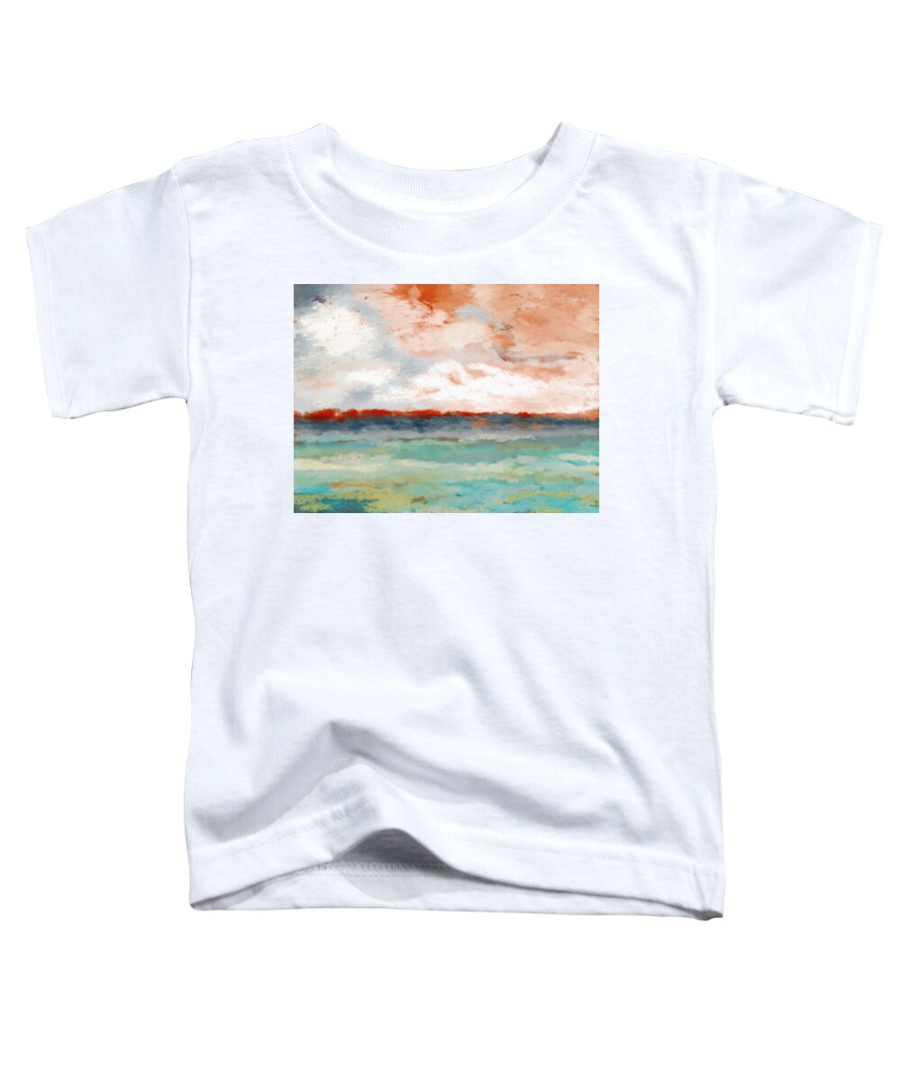 Landscape Toddler T-Shirt featuring the painting On The Horizon- Art by Linda Woods by Linda Woods