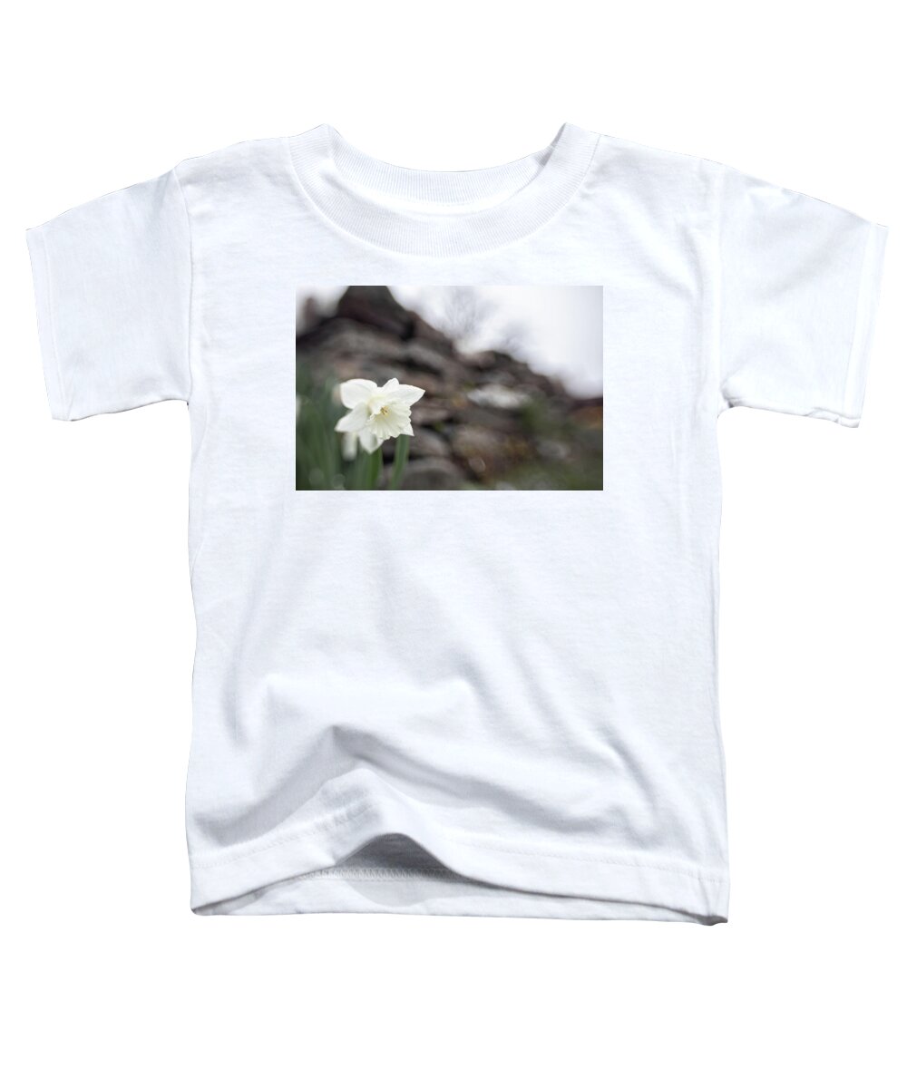 Flower Flowers Botany Botanic Tulip One Single Outside Outdoors Lonely Depressing Moody Sad Rain Rainy Overcast Brian Hale Brianhalephoto Toddler T-Shirt featuring the photograph One is the Lonliest by Brian Hale