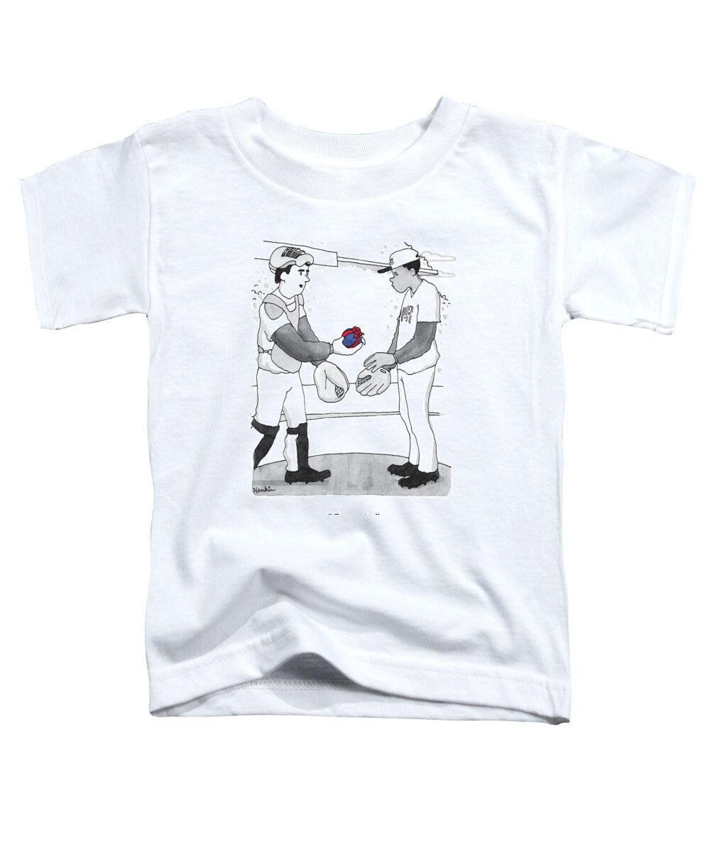 “open It.” Toddler T-Shirt featuring the drawing Open It by Charlie Hankin