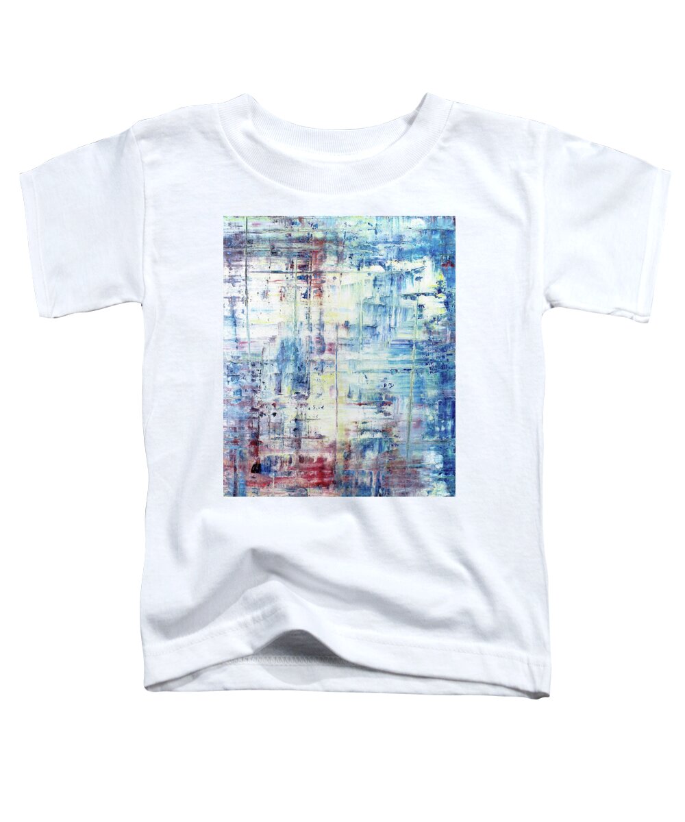 Derek Kaplan Toddler T-Shirt featuring the painting Opt.29.18 'A Place To Rest' by Derek Kaplan