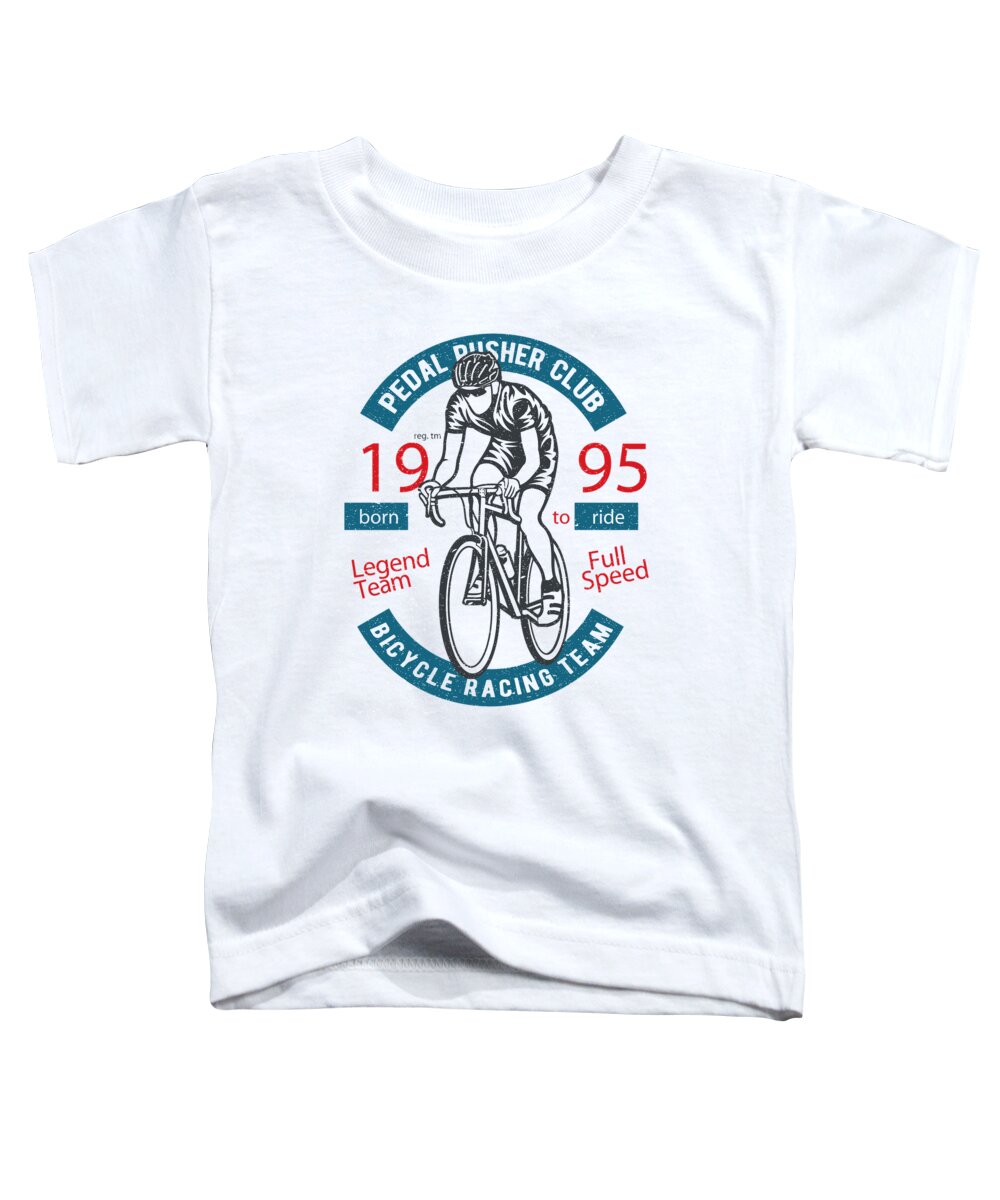 Pedal Toddler T-Shirt featuring the digital art Pedal Pusher by Long Shot