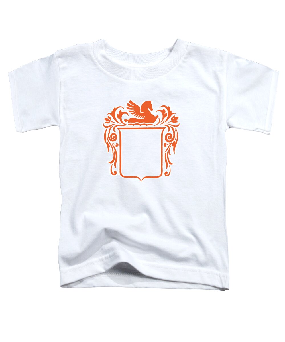 Animal Toddler T-Shirt featuring the drawing Pegasus Border by CSA Images