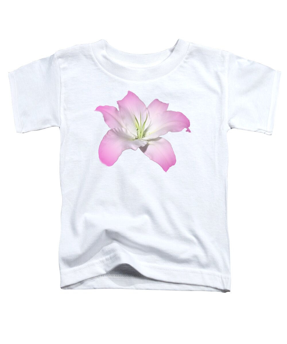 Pink Toddler T-Shirt featuring the photograph Pink Lily Flower Photograph Best for Shirts by Delynn Addams