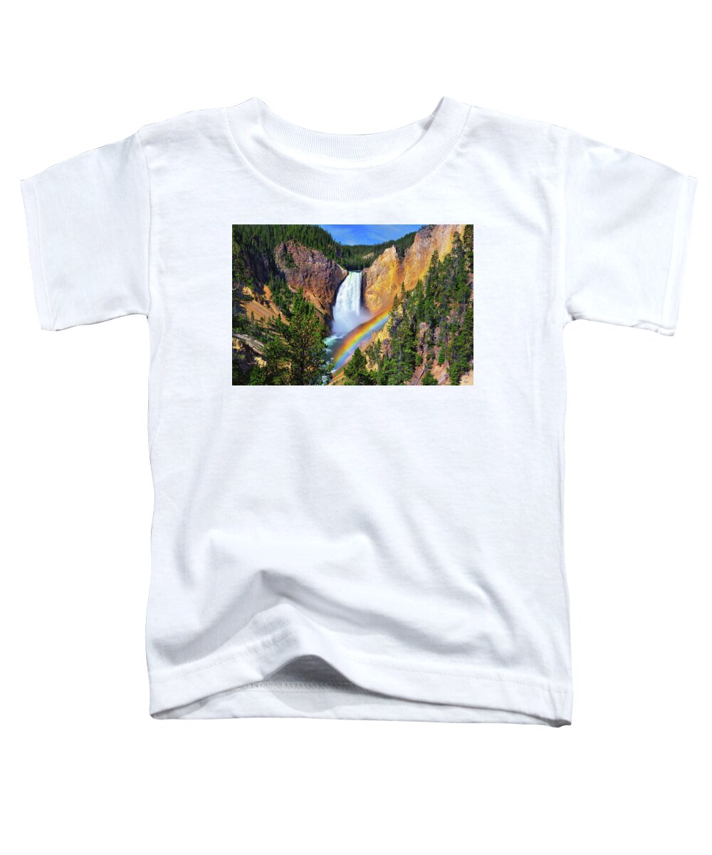 Lower Falls Toddler T-Shirt featuring the photograph Red Rock Rainbow by Greg Norrell