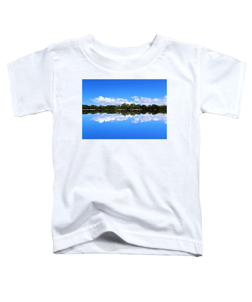 Water View Toddler T-Shirt featuring the photograph Reflective Lake Patricia by Joan Stratton