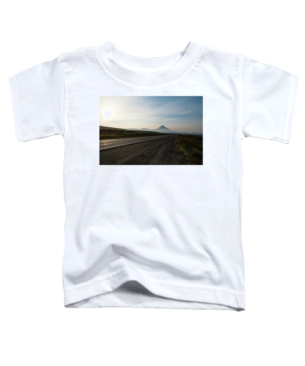 Rural Toddler T-Shirt featuring the photograph Road through the Rockies by Nicole Lloyd