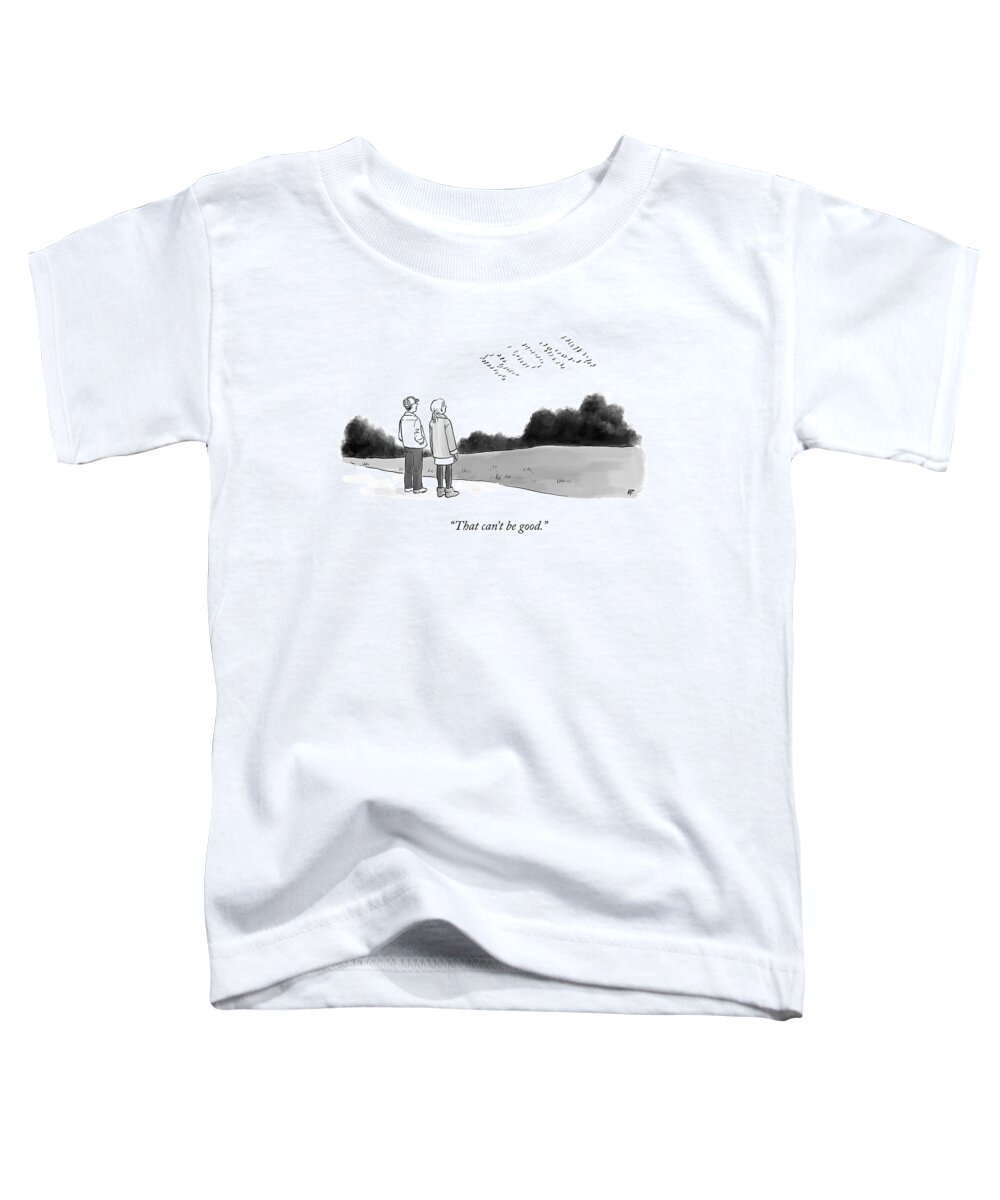 that Can't Be Good. Bird Toddler T-Shirt featuring the drawing RUN by Pia Guerra
