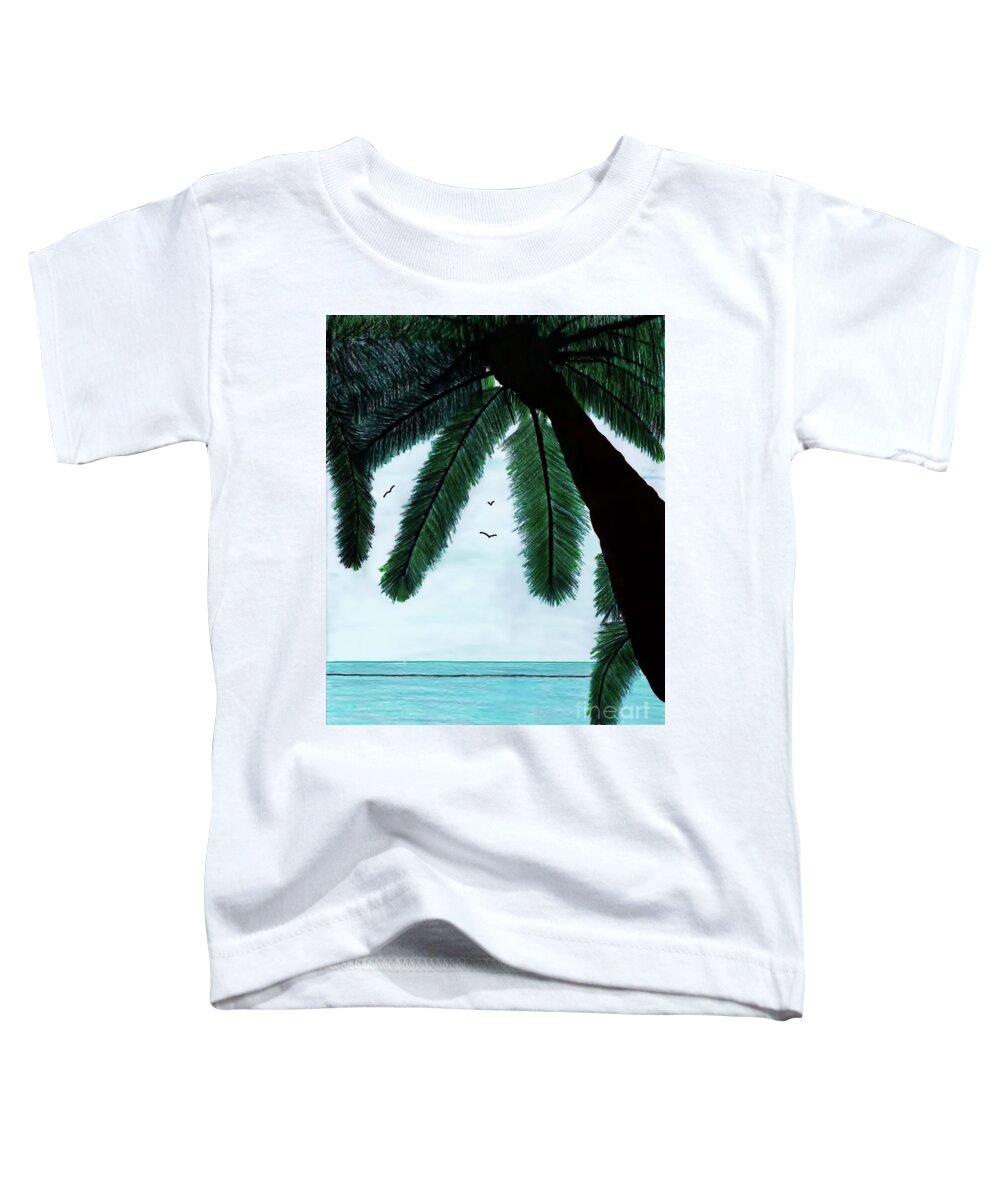 Beach Toddler T-Shirt featuring the drawing Sanibel - Beach - Vacation by D Hackett