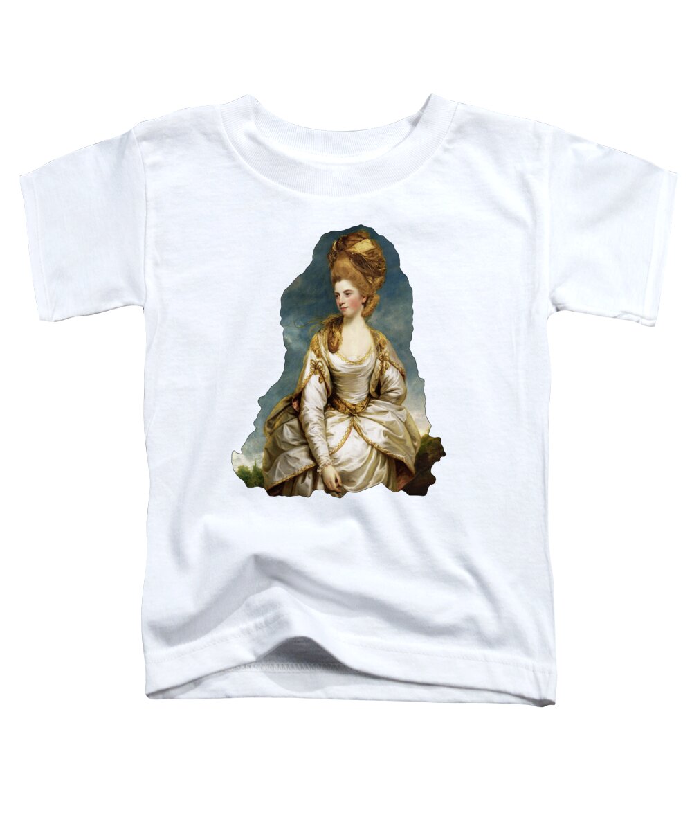 Sarah Campbell Toddler T-Shirt featuring the painting Sarah Campbell by Joshua Reynolds by Rolando Burbon