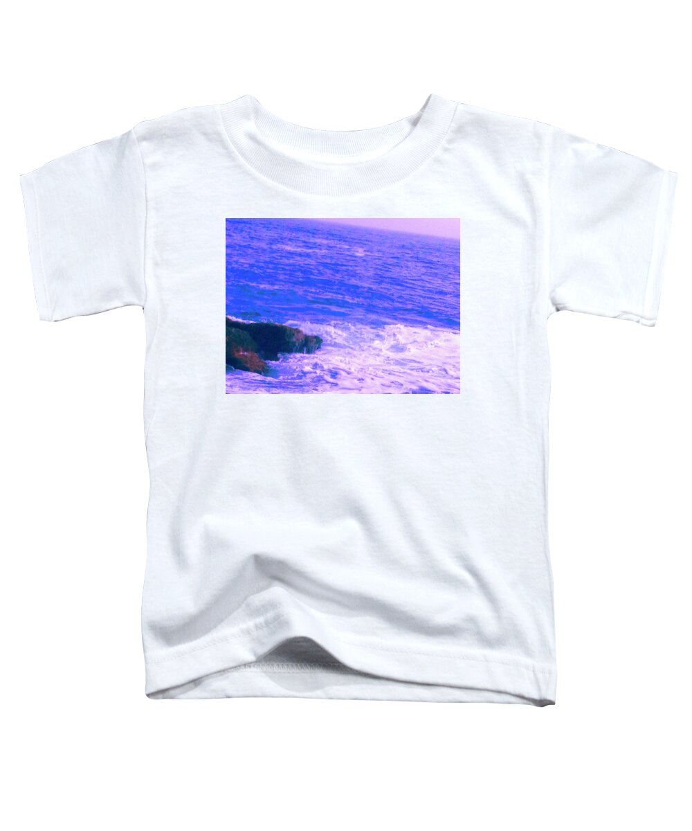 Photo Stream Toddler T-Shirt featuring the photograph Sea Foam by Debra Grace Addison