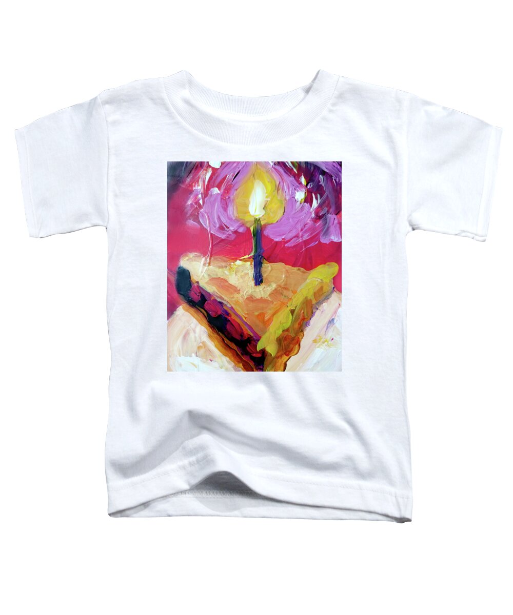 Pie Toddler T-Shirt featuring the painting Slice of Pie by Tilly Strauss