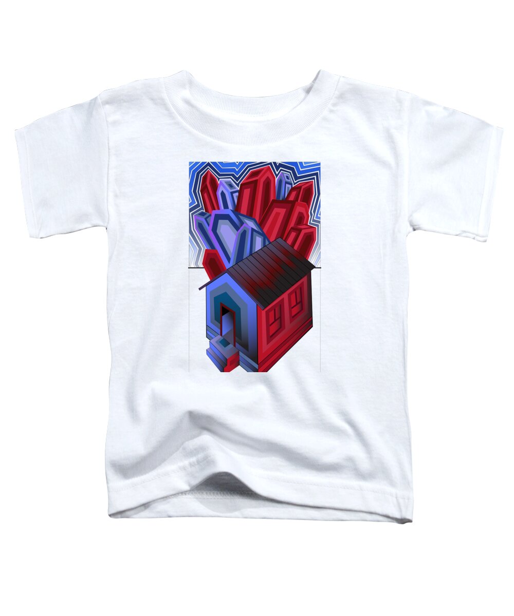 Houses Toddler T-Shirt featuring the digital art Small town by Myron Belfast