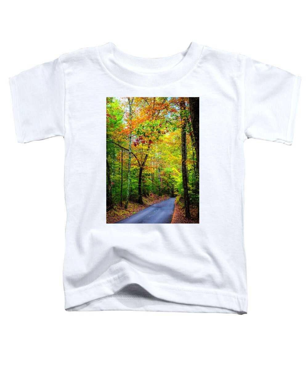 Appalachia Toddler T-Shirt featuring the photograph Smoky Mountain Autumn Colors by Debra and Dave Vanderlaan