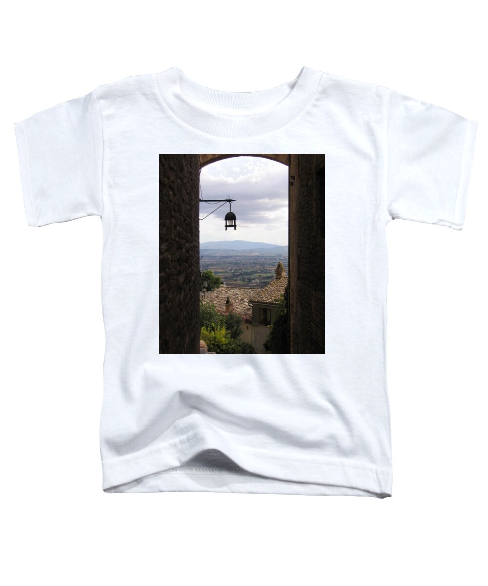 Italy Toddler T-Shirt featuring the photograph Alleyway in Assisi Italy by Patricia Caron