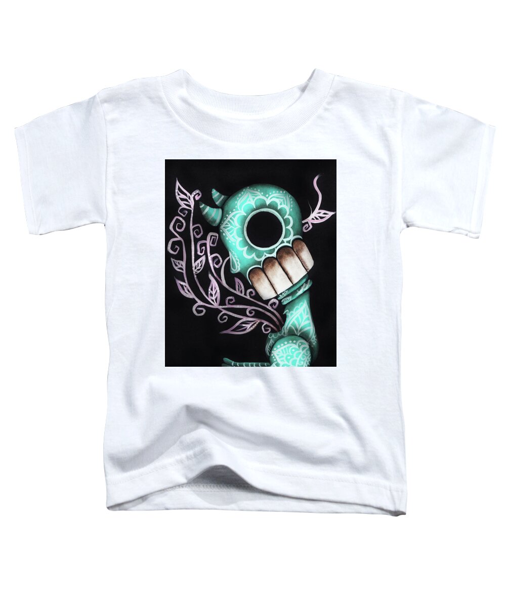 Day Of The Dead Toddler T-Shirt featuring the painting Sprout by Abril Andrade