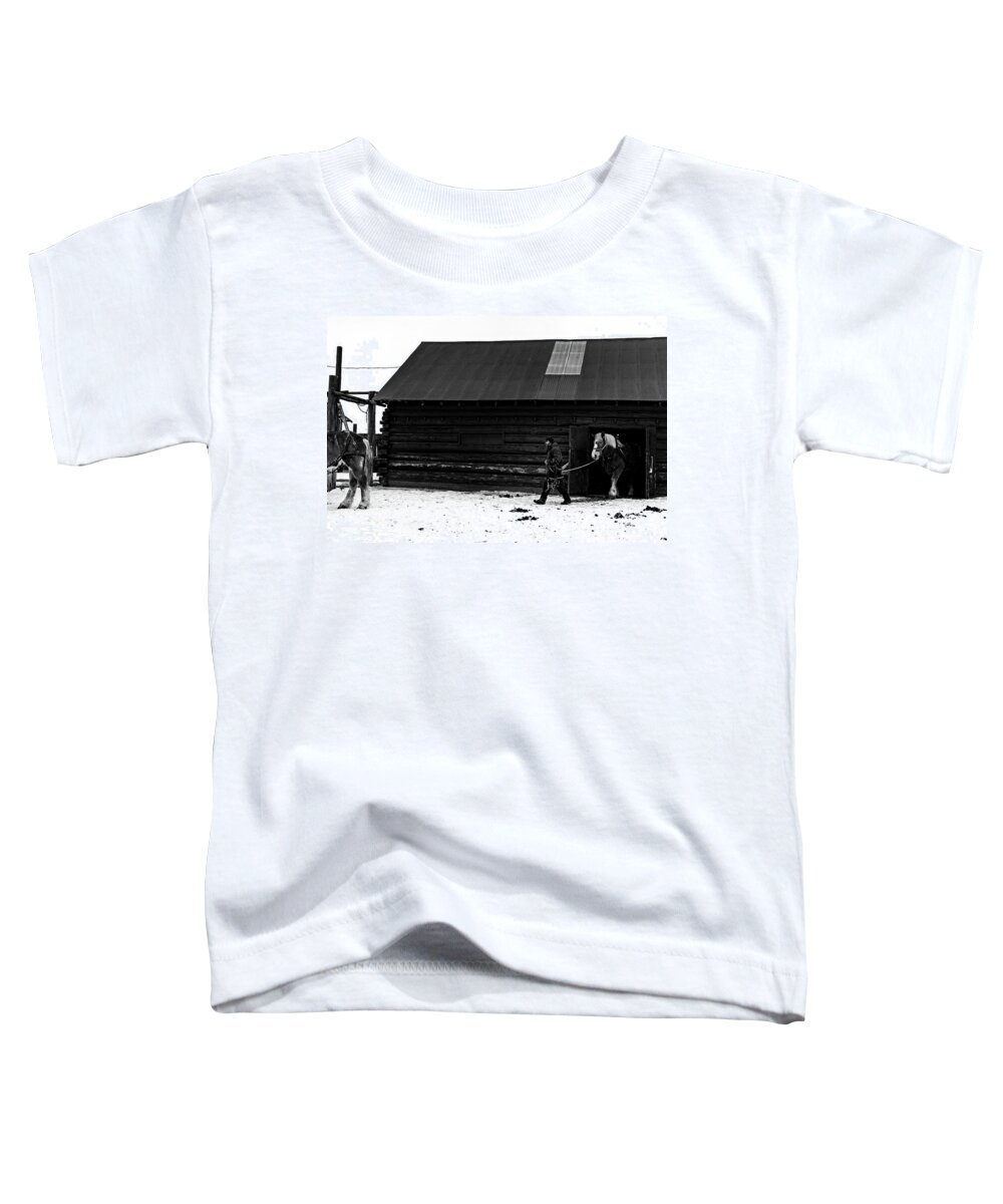 Ranch Toddler T-Shirt featuring the photograph Starting the day by Julieta Belmont