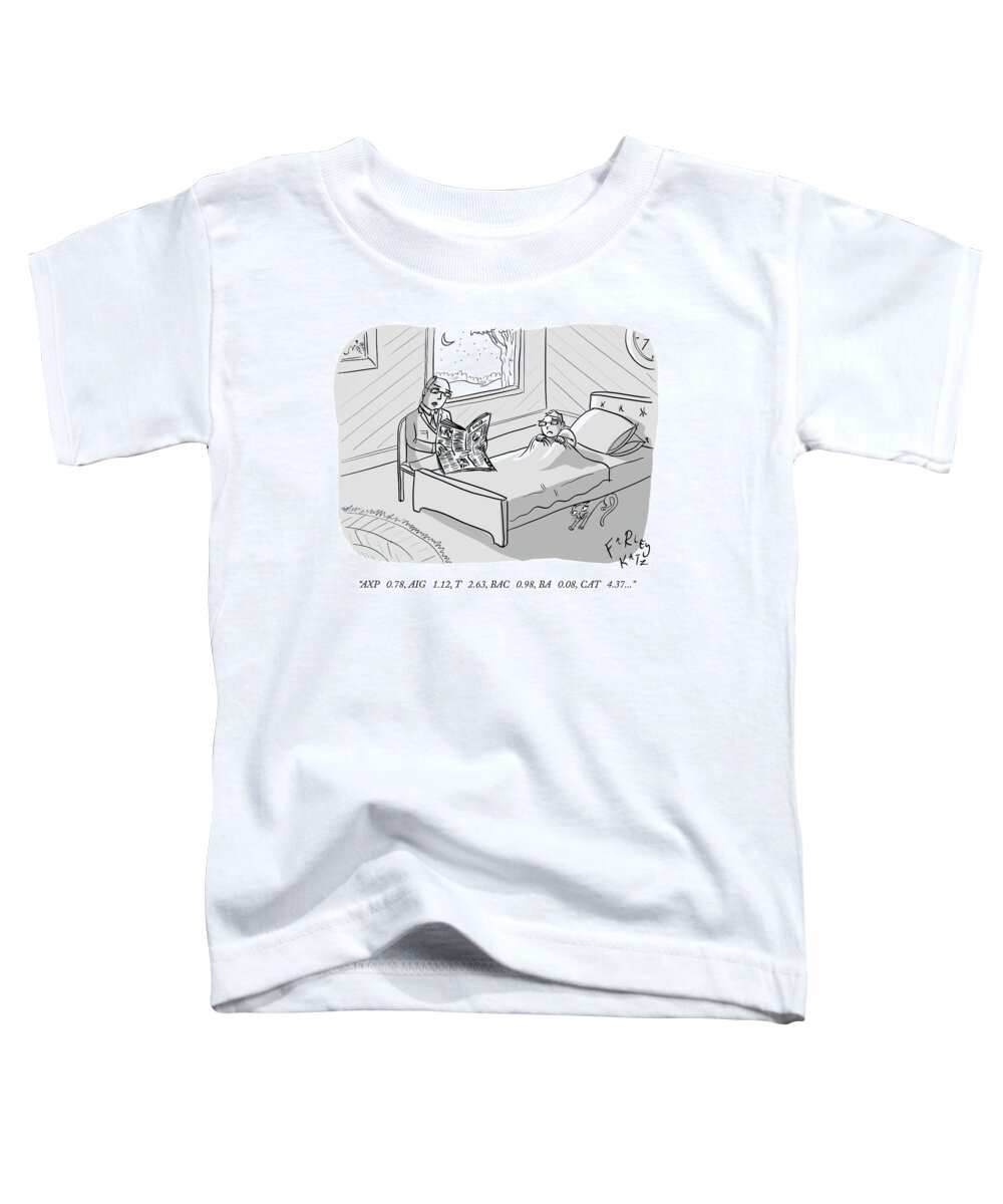 “axp  0.78 Toddler T-Shirt featuring the drawing Stocktime Stories by Farley Katz