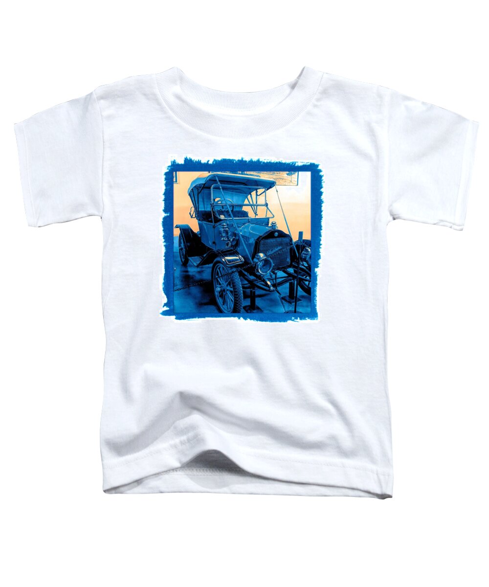 Studebaker Toddler T-Shirt featuring the photograph Studebaker Classic Vintage Car Blues by Joan Stratton