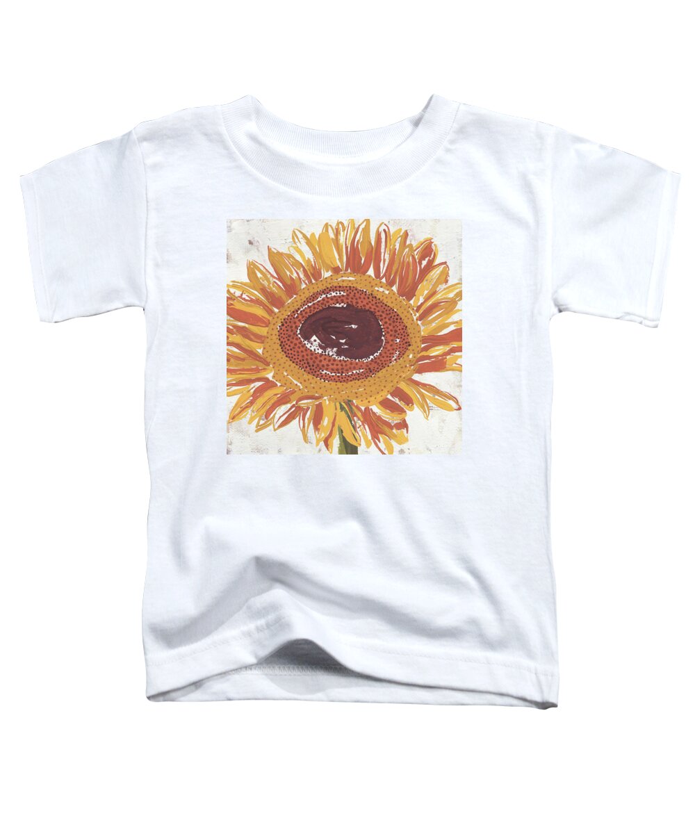 Sunflower Toddler T-Shirt featuring the painting Sunflower III by Nikita Coulombe