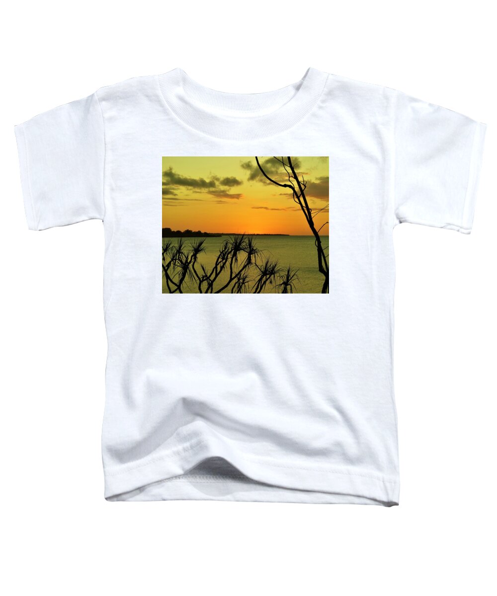 Water View Toddler T-Shirt featuring the photograph Sunset Yellow by Joan Stratton