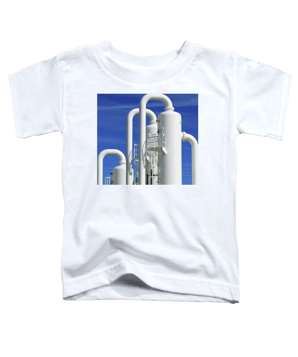 Infrastructure Toddler T-Shirt featuring the photograph Tanks in Blue by Jonathan Thompson